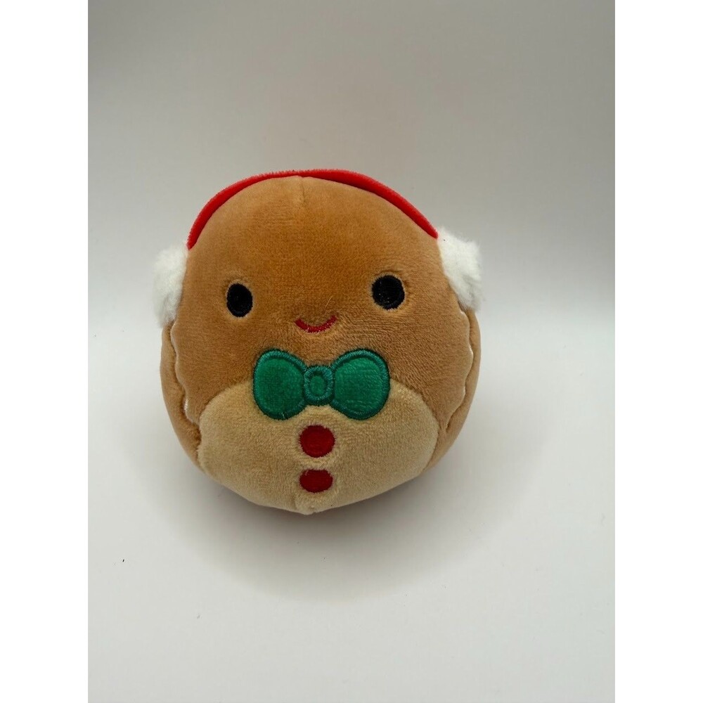 Squishmallows Jordan Gingerbread Man Earmuffs 4-5" Christmas Plush Kellytoy 2022